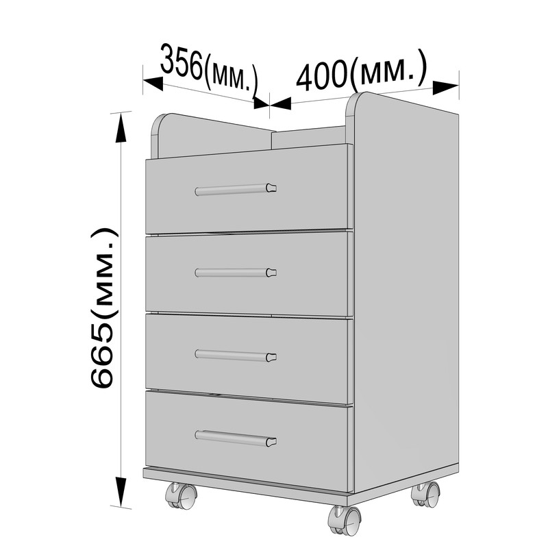 שידה 4 מגירות A-36 – תמונה 6