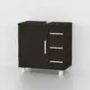 ארון אמבטיה שחור עם מגירות