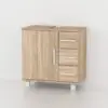 ארון אמבטיה צבע עץ אלון