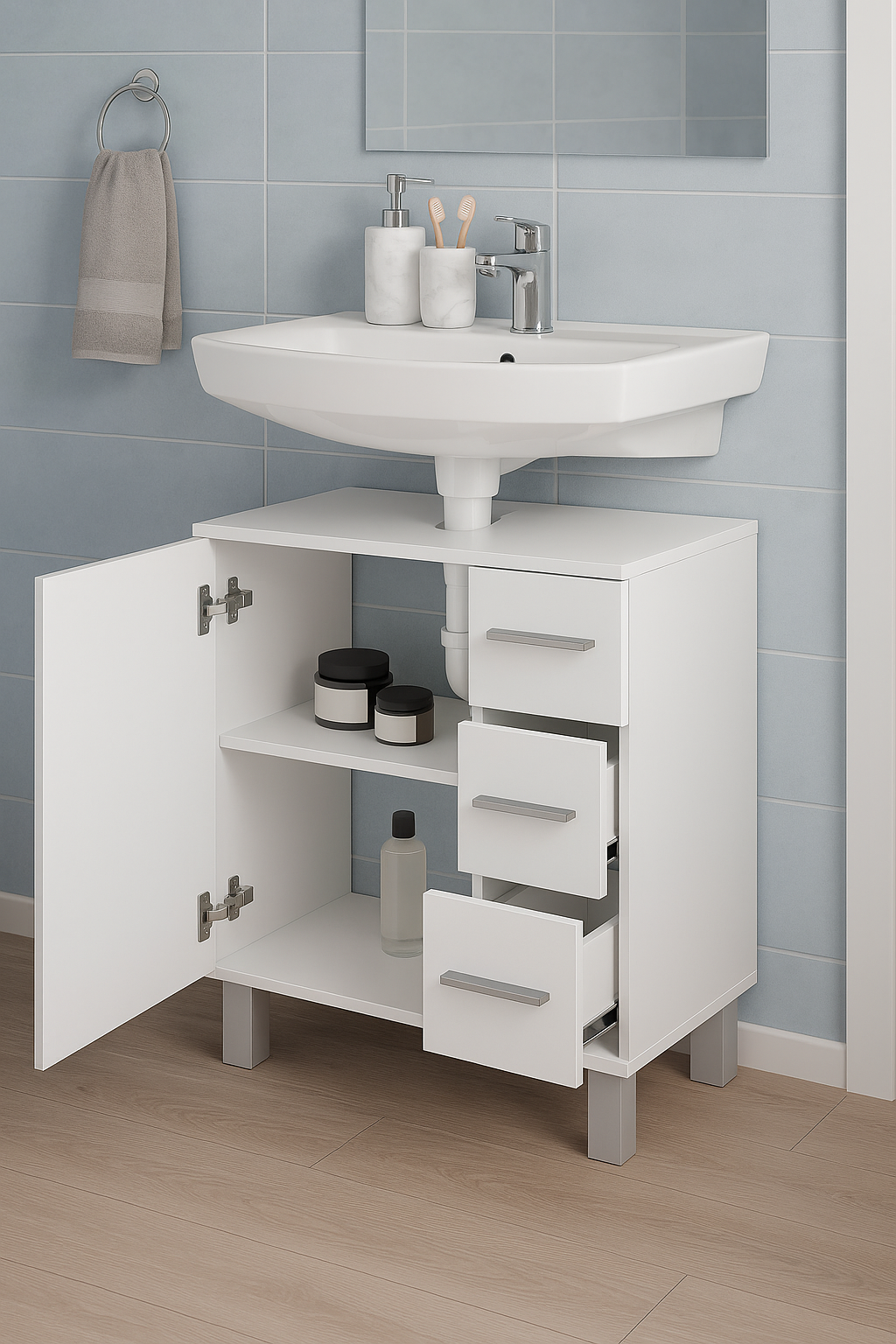 ארון אמבטיה עם מגירות דגם A-52